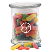 Sour Kids candies inside a 12 oz. round glass jar with... from ASI 44900 NC...