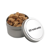Round Metal Tin with Lid and Cashews... from ASI 44900 NC Custom (CI/Lanco) /...
