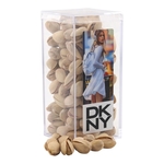 Pistachios in a Clear Acrylic Square Tall Box