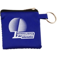 Zippered Accessories Pouch with Keychain Attachment