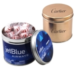 Starlight Peppermints in a 3.5" Round Metal Tin with Lid