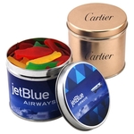 Swedish Fish in a 3.5" Round Metal Tin with Lid