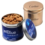 Cashews in 3.5" Round Metal Tin with Lid