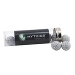 Chocolate Golf Balls in a 5 " Plastic Tube with Metal Cap