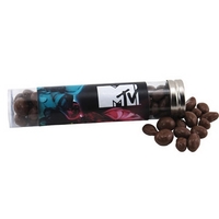 Chocolate Covered Raisins in a 6 " Plastic Tube with Metal... from ASI 44900...