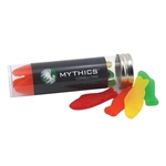 Gummy Bears in a 5 " Plastic Tube with Metal Cap