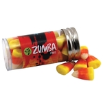 Candy Corn in a 3 " Plastic Tube with Metal Cap