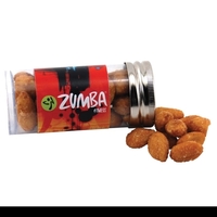 Honey Roasted Peanuts in a 3 " Plastic Tube with Metal Cap