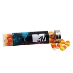 Candy Corn in a 6 " Plastic Tube with Metal Cap