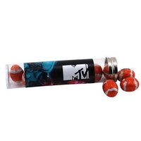 Chocolate Footballs in a 6 " Plastic Tube with Metal Cap... from ASI 44900 NC...