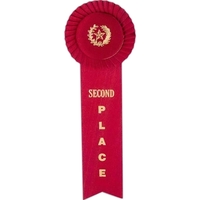 Standard stock rosette ribbon button with 3 1/2" head diameter and... from...