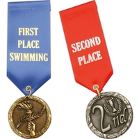 Custom Satin Ribbon Drapes, Sewn top with pin back. Priced per... from ASI...