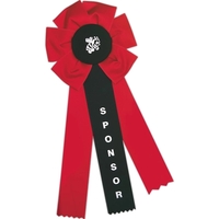 Custom Rosette; Head diameter 5", Overall Length 13", Streamer size 1-5/8"......