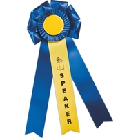 Custom Rosette; Head diameter 6", Overall Length 15-1/2", Streamer size 2"......