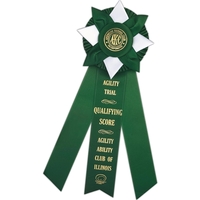 Custom Rosette; Head diameter 5-1/2", Overall Length 13", Streamer size 2"......
