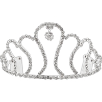 Silver tiara. Imports only. Available in silver only. Approximate height:...