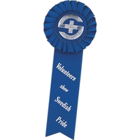 Design No. Mini Rosette; Head diameter 3", Overall Length 7-1/2", Streamer......