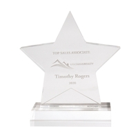 Engraved Acrylic Awards - Star