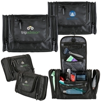 Travel kit with hanging hook, main compartment with interior organization,...