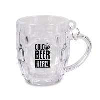 Clear plastic beer mug medallion... from ASI 42016 Brighter Promotions Inc