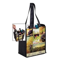 10" x 7" x 12" non-woven PET six-bottle wine tote with... from ASI 35290...