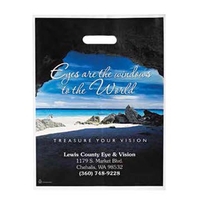12" x 16" LDPE plastic bag with die-cut handle.... from ASI 35290 American Ad...