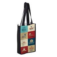 7" x 3" x 12" non-woven PET two-bottle wine tote with... from ASI 35290...