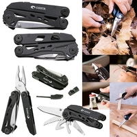 Fire starter multi-tool made of stainless steel with an anodized aluminum......