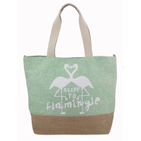 Earth Enthusiast "Ready to Flamingle" Beach Tote