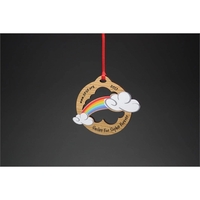 Cutout ornaments made of solid wood measure 2 3/4" with multiple... from ASI...