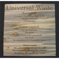 Custom wooden sign measures 20" x 20" and offers unique characteristics......