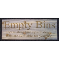 Custom wooden sign measures 6" x 18" and offers unique characteristics......