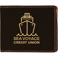 4.5 " x 3.5 " x 0.125 " leatherette wallet.... from ASI 92531 Unique Custom...