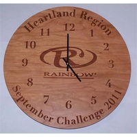14" x 0.3125" wood wall clock. Made in the USA.... from ASI 92531 Unique...