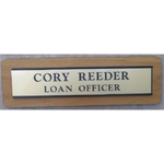 3" x 11" - Hardwood Sign and Holder - Door or Wall