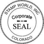 2" - Rubber Stamp Seal- Corporate - Self Inking