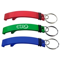 Curved Aluminum Multi-Purpose Bottle Opener Keyring