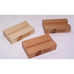 3" x 5" Hardwood Block - Holds cell phones to calendars