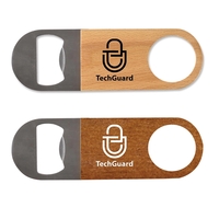 1.62"H x 4.75"W x 0.31"D bottle opener made of bamboo and... from ASI 54040...