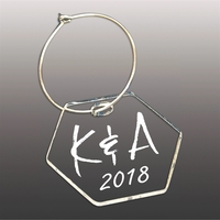 Laser Etched Acrylic Wine Charm