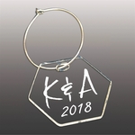 Laser Etched Acrylic Wine Charm