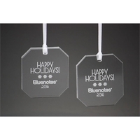 Acrylic cutout ornaments measure 2 3/4" - with multiple species, ribbons......