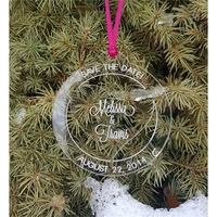 Acrylic cutout ornaments measure 2" - with multiple species, ribbons and......