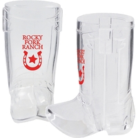 1.5 oz. Clear Plastic Cowboy Boot Shot Glass