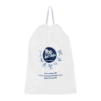 12" x 15" x 3" clear LDPE plastic drawstring bag with... from ASI 35290...