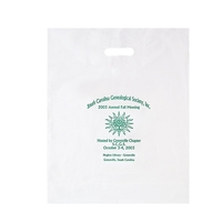 Patch Handle Reinforced Plastic Die Cut Bag - Flexo Ink