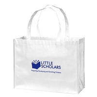 16" x 6" x 12" glossy laminated non-woven polypropylene metallic tote... from...