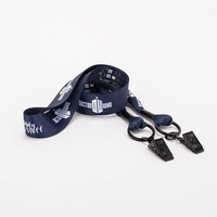 1" x 16" polyester double-ended lanyard with a metal crimp and... from ASI...