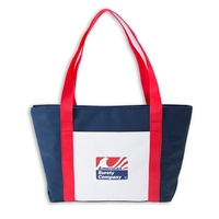 Insulated Zipper Tote bag with long carry handles and front open... from ASI...