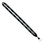 Import Rush 1/2" Polyester Lanyard with Silver Crimp & Ring